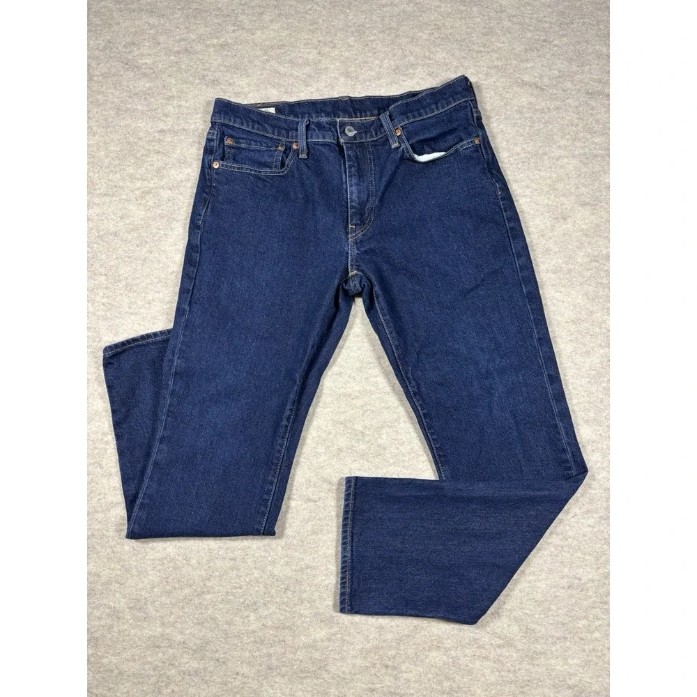 Levis 511 Slim Fit Jeans Mens 32x30 Dark Indigo Blue Denim Straight Leg Pants